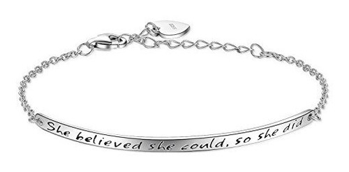 Billie Bijoux Pulsera Ajustable Inspirada En Plata De Ley 92