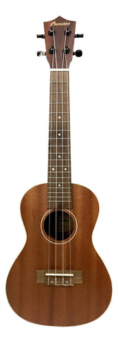 Ukelele Concierto Bamboo Sapele Con Funda Acolchada Color Marrón oscuro