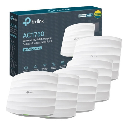 Access Point Tp-link Eap245 Pack 5 Ac1750 Montaje Dual Band