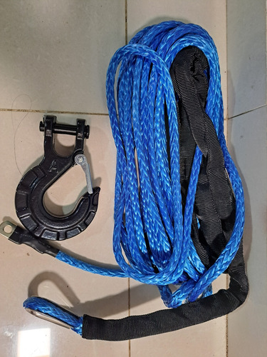  Guaya O Cuerda Sintetica De 5/16  X 50 Pies Azul De 13000lb