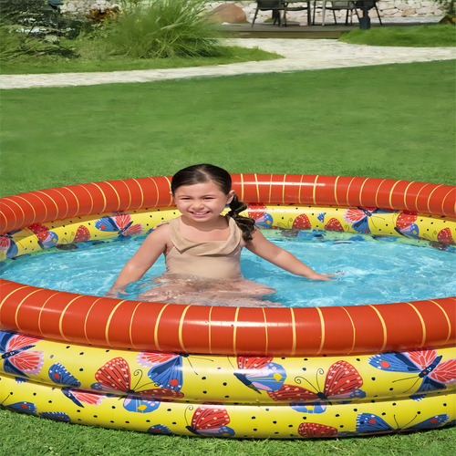 Piscina Mariposas 168x38cm - Bestway Color Rojo