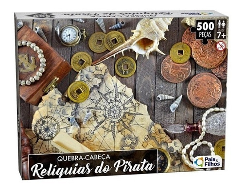 Jogo Quebra Cabeça Puzzle Relíquias Do Pirata 500 Peças