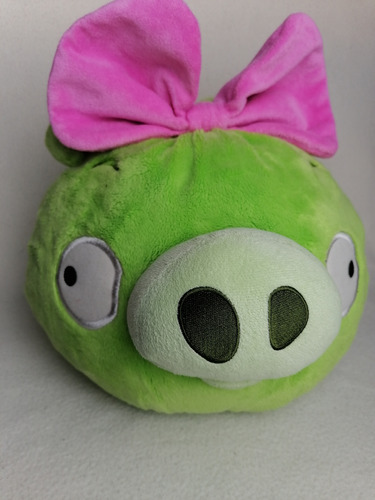 Peluche Original Cerdo Verde Girl Angry Birds Rovio 26cm.