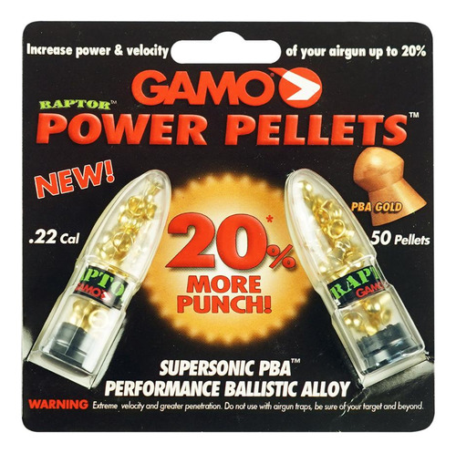 Chumbinho De Ouro 18k Gamo Raptor Power Pellets Pba 25 5,5mm