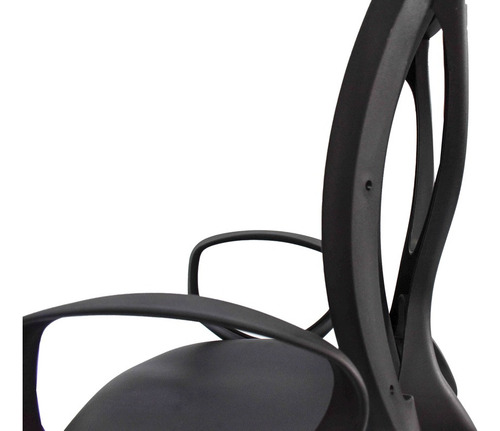 Silla Oficina Jmi Alma 711455 Color Negro Material Del Tapizado Cuero Sintético