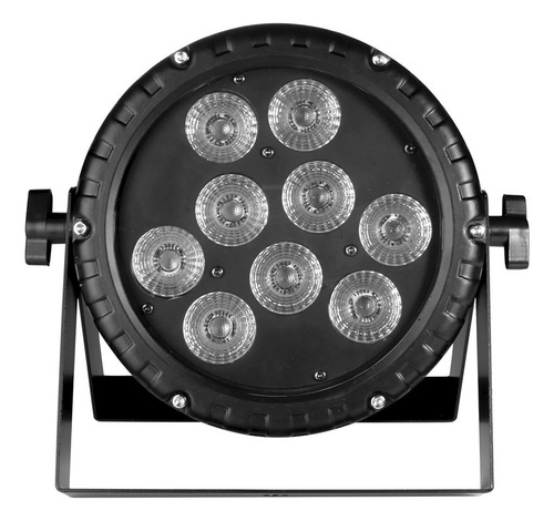 Refletor Canhao Led Par 64 Rgbwa+uv 9 Leds 18w Prova D'agua 110v/220v - 50/60hz