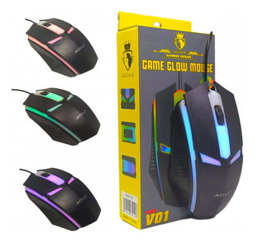 Mouse Gamer Con Color Rgb ,  Usb
