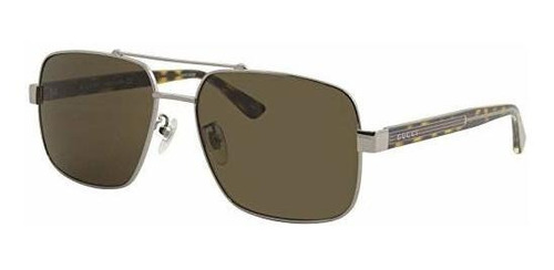 Gucci Gg 0529s 002 Ruthenium Metal Aviator Lentes De Rb6mh