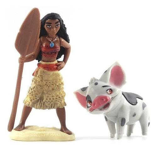 A 6 Peças Moana Maui Hei Hei Tamatoa Sina Chief Tui Modelo *