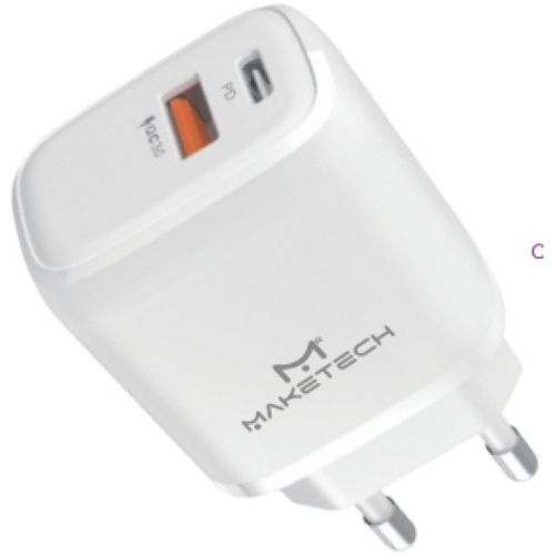 Carregador Tomada Usb Pd + Qc Cm-133qp Maketech Cor Branco