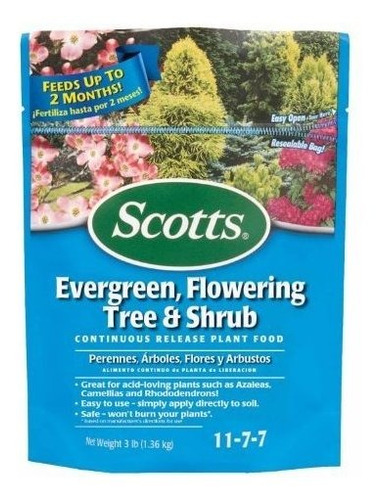 Scotts Fertilizante Evergreen, Árbol & Arbusto Alimentos Con