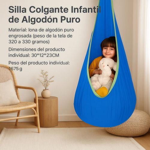 Silla Hamaca Silla Columpio Colgante Para Niños Algodón