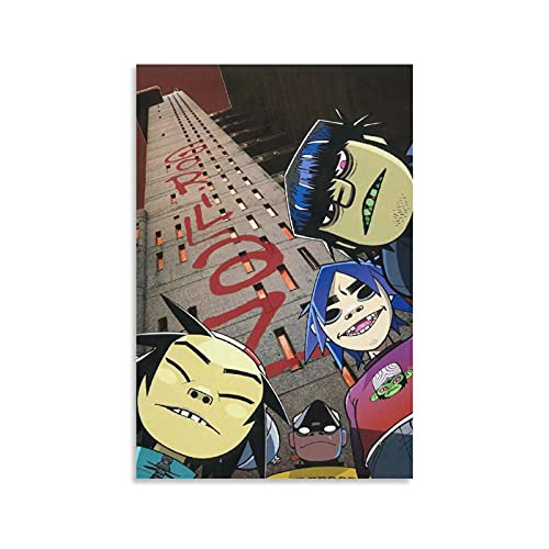 Póster De Arte Gorillaz G Sides, Pintura Decorativa Li...