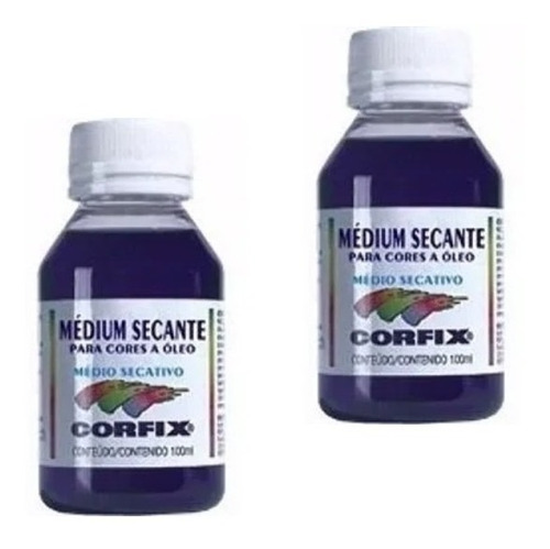 2x Médium Secante Para Tintas À Óleo Corfix 100ml