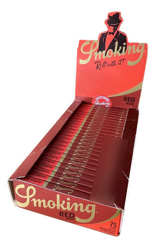 Pack X25 Papelillos Smoking Red X75 Sedas