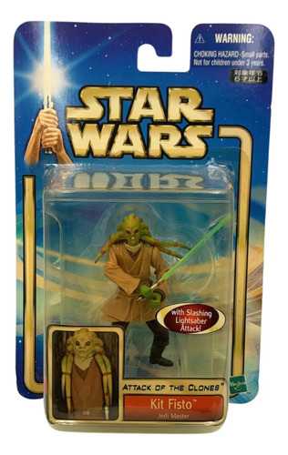 Figura Jedi Kit Fisto Episodio 2 Star Wars Hasbro 3.75 