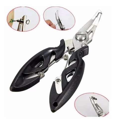 Alicate Pesca Multifuncional Corte Tira Anzol Com Bainha