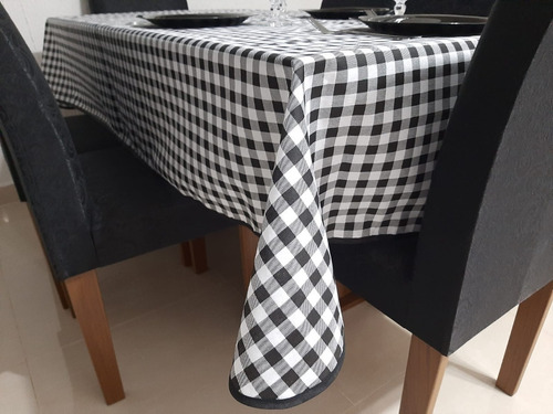 Toalha Para Mesa 8 Lugares Retangular 2,70m X 1,50m Xadrez