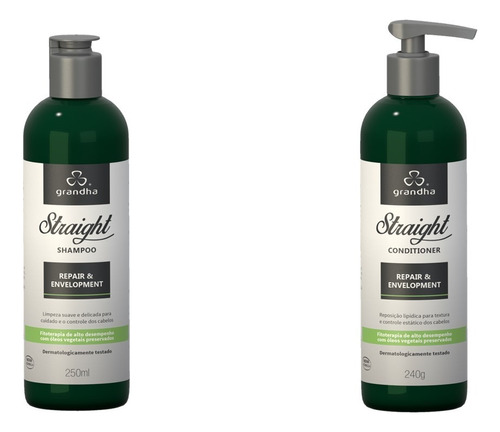 Shampoo Reparador Grandha Straight Quimicamente Tratados