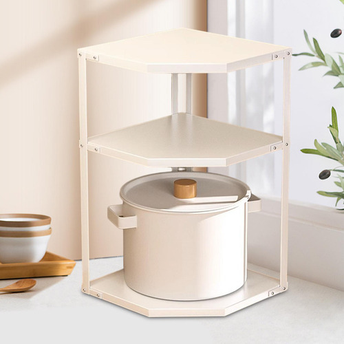 Estante De Esquina Para Cocina, Organizador De 3 Capas