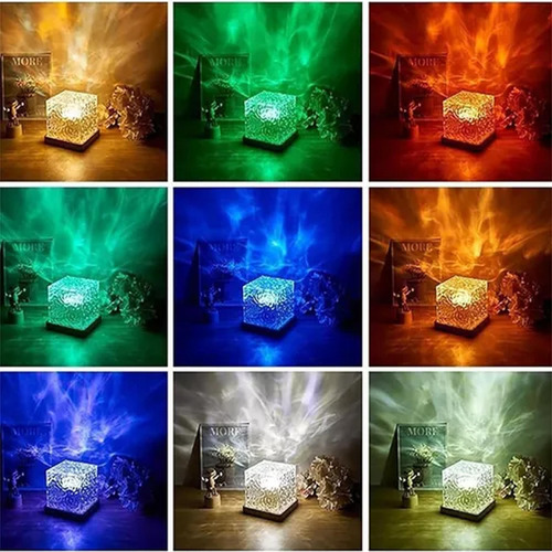 Luz De Noche Sobremesa Adorno Pequeño Lampara Aurora Boreal