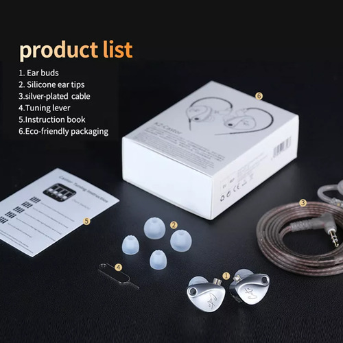Audífonos Kz Castor Hifi Con Interruptor De Afinación Mic