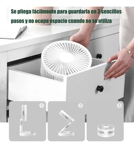 Turbo Ventilador De Pedestal Silencioso 3 En 1 Plegable