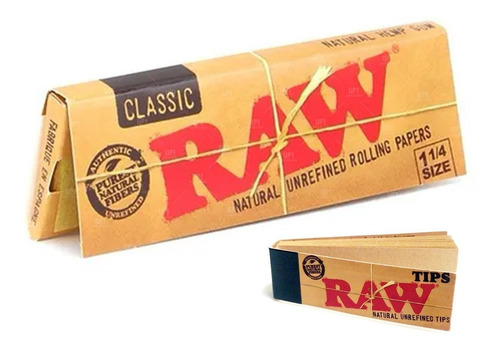 Imagen 1 de 10 de Papel Para Armar Sedas Raw Classic Con Filtros Tips - Up