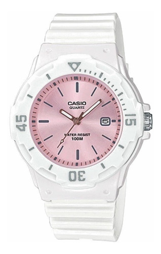 Reloj Casio Quartz Lrw200 Niña Blanco-rosa *watchsalas* Full