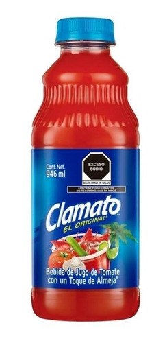 Jugo De Tomate Clamato Original Con Almeja 946 Ml