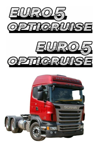 Adesivos Laterais Resinados Para Scania Euro 5 20502 Cor CROMADO