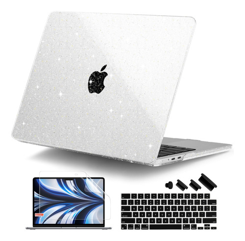 Funda Dongke Para Macbook Air 13 M2 + C/teclado Glitter
