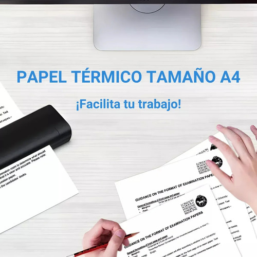 Hojas Papel Térmico A4 Para Impresora Térmica / X100u. Blanco