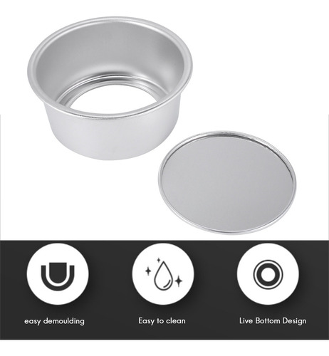 Juego De Moldes For Tartas De 6 Pulgadas, 2 Moldes Redondos