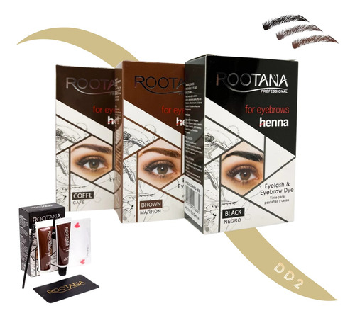 Henna Perfilador De Cejas Tinte Rootana Varios Tono Completo