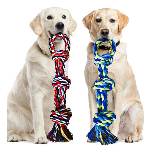 Stride Dog Rope Toys For Large Dogs, Set Of 2, Cotton Dog To