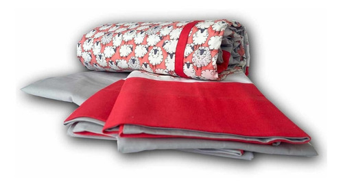 Duvet Cover Infantil Ovejitas Salmon Algodón 220h Doble