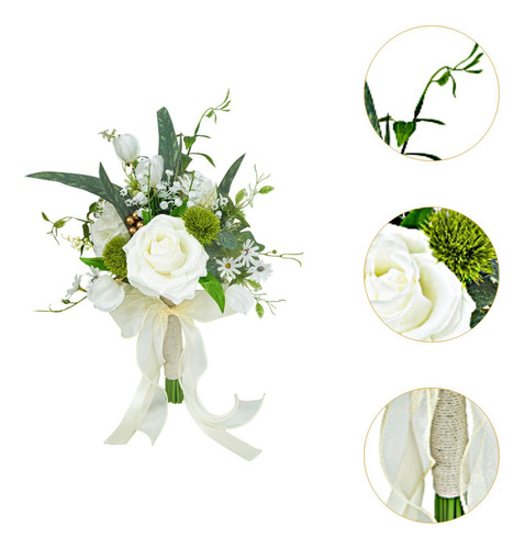Bouquet De Boda Para La Novia Flores Falsas Decorativas Con