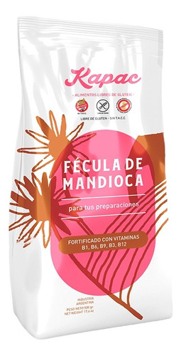 Fecula De Mandioca Kapac Sin Tacc X 500 Grs