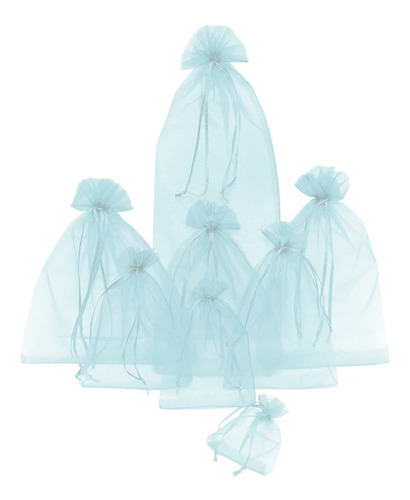 Kit Com 100 Saquinhos De Organza 10x15cm