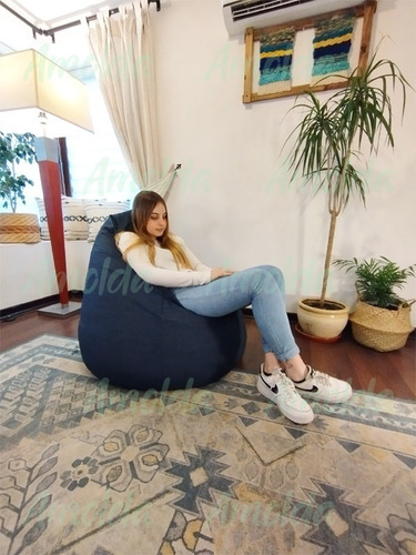 Imagen 3 de 10 de Oferta! Pouf Peras Variedades Telas Y Colores Con Perlas!
