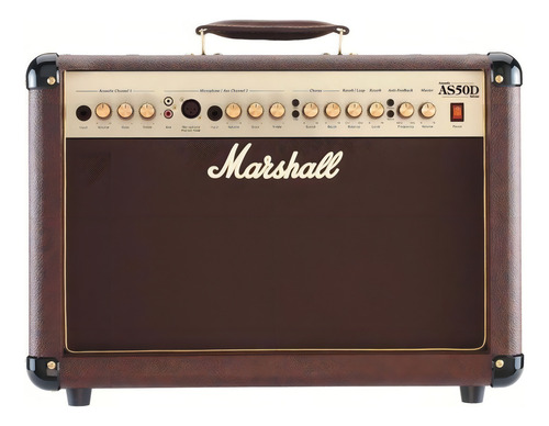 Amplificador Marshall Acoustic AS50D Transistor para Guitarra de 50W Color Marrón