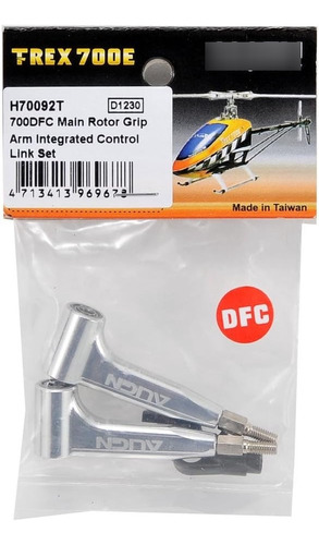 T-rex 700 Dfc Main Rotor Grip Arm Control Link Set H70092t. Prateado (Usado)
