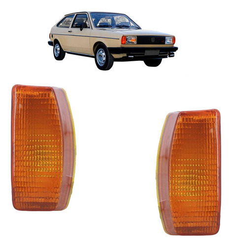 Par Lanterna Dianteira Pisca Seta Gol 1982 1983 1984 A 1986