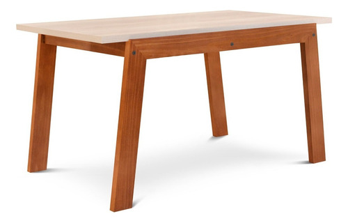 Mesa De Comedor Rectangular 160 X 83 Madera Y Melamina Bakú Tapa Helsinki Patas Cedro