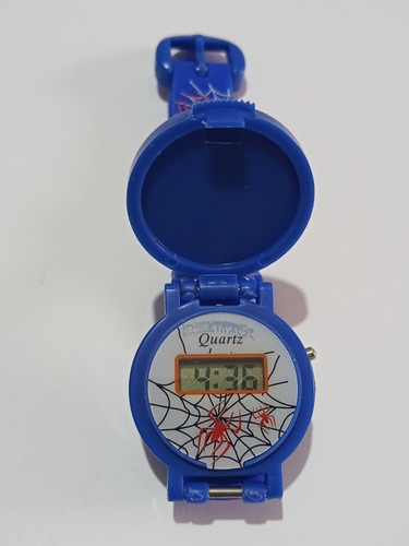 Reloj Spiderman (digital) Con Tapita / Para Niños