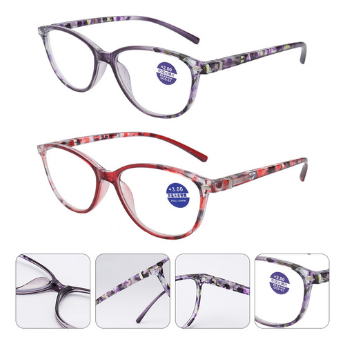 Gafas De Lectura Blue Light Para Computadora, Primavera, 2 U
