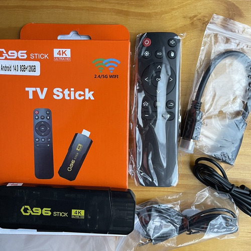 Tv Stick Q96 Android 4k Wi-fi Hdmi Color Negro Control Negro