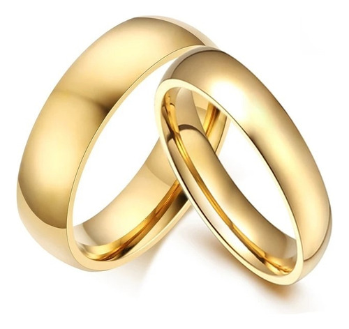 Aros Matrimonio Alianzas Enchapado En Oro 18k  Joyeria Gold