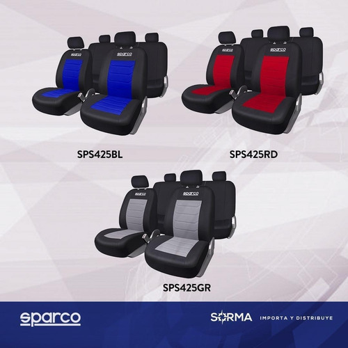 Imagen 5 de 9 de Fundas Cubre Asientos Auto Sparco 9 Piezas Universal